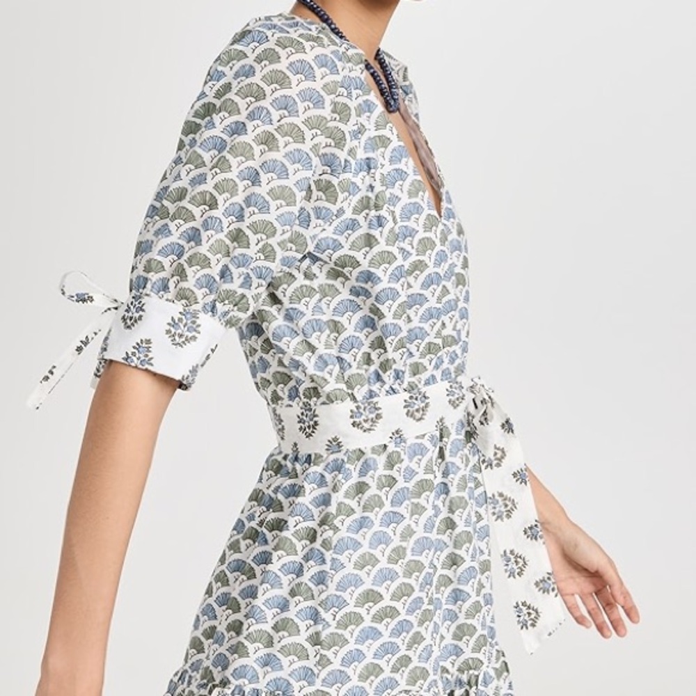 MAREA Grace Shortie Dress — Green & Blue / Size S